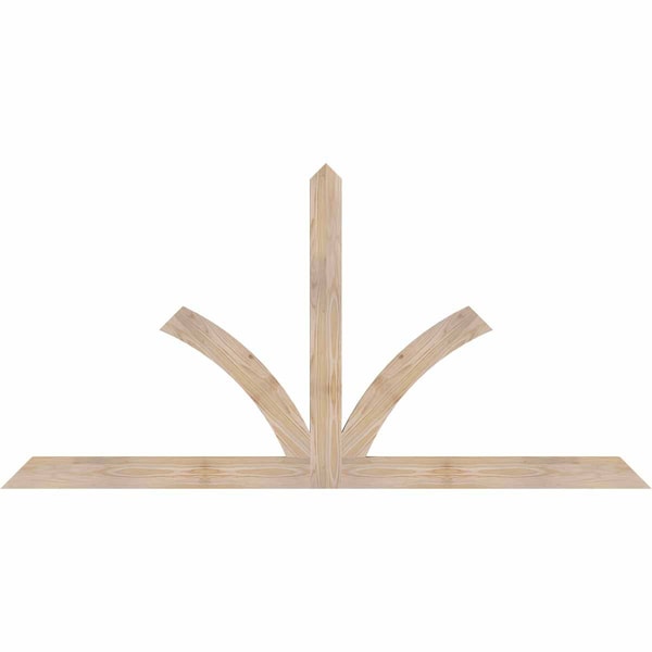 Ekena Millwork Richland Smooth Timber Gable Bracket, Douglas Fir, 72"W x 36"H x 1 1/2"D x 3 1/2"F, 12/12 Pitch GBW072X36X0204RIC00SDF - main